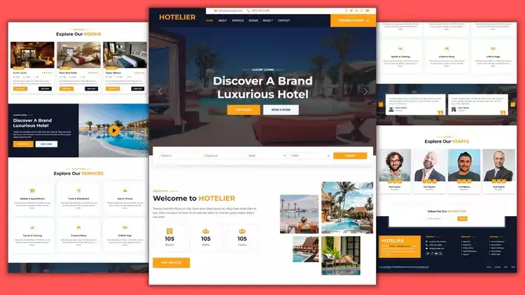 Otel Web Sitesi Şablonları.