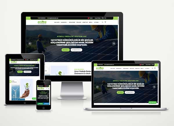 Solar Enerji Firma Web Site Paketi Ecova